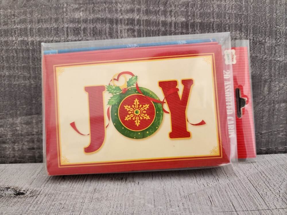Vintage 20 Christmas Cards and Envelopes Assorted Cards Christmas House NEW
